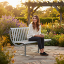 Dim Gray Premium Outdoor Steel Seat - Durable and Stylish Design for Public Spaces