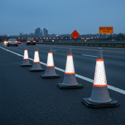 Replacement Traffic Cone Sleeves Pack of 5 - 460mm to 1000mm Sizes