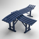 Wave Style Bench Seat – Galvanised Steel (view 2)