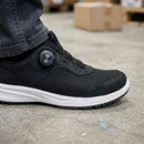 Black Men's Mesh and Suede Work Trainer O1 FO SR HRO
