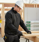 Gray Professional Polyester Cardigan Work Jacket with 4 Pockets