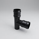 Traditional Aluminium Downpipe Branch 76mm Diameter — RAL 7021 / 92.5 Degrees