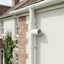 76mm Diameter Flush Joint Downpipe Branches — RAL 9016 / 112.5 Degrees (in use)