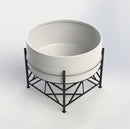 8000 Litre Open Top Cone Tank with 30° Drainage Angle (view 2)