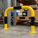 600 x 750mm steel collision protection guard yellow/black
