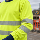 Long Sleeve Arc Flash Safety Top - Hi-Vis Yellow/Navy (view 2)