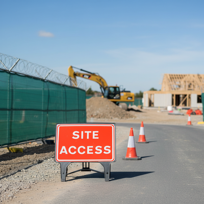 High-Performance Site Access Sign 1050x750mm for Safety and Stability