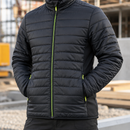 Black/Hi-Vis Yellow Padded Thermal Work Coat (view 2)