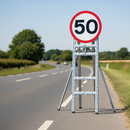 Light Slate Gray 50mph Quick-Fit Sign Face Diagram 670 - High Visibility Traffic Safety