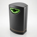 Double-skinned MDPE hooded recycling bin, 130 litre capacity (view 2)
