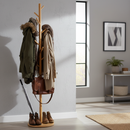 Premium Wooden Coat Stand with Round Base – Customizable Heights & 3 Color Options