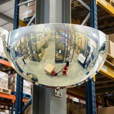800mm Diameter Polymir Quarter-Sphere 180° Industrial Safety Mirror