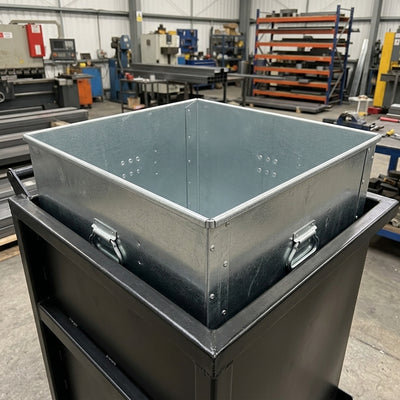 112 Litre Galvanised Steel Bin Liner with Handles