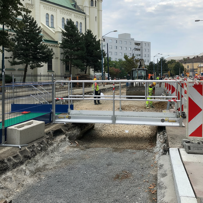 Light Slate Gray Heavy Duty Aluminium Footbridge - Multiple Sizes Available