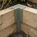 Double Sleeper Pin Corner Bracket 750mm x 2mm Olive Grey
