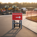 Dim Gray Reversible Arrow Quick-Fit Sign Face for Pedestrian Safety