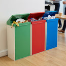 62–78 litre office recycling bin, plastisol steel, lift-off lid