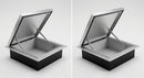 Manual Square Access Hatch 150mm Collar Mill Finish (view 2)