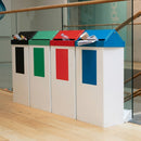 Swing-lid office recycling bin 19–78 litre plastisol