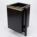 40 litre wall-mounted open-top litter bin, steel (view 2)