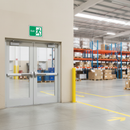 Gray Premium Exit Running Man Right Sign for Fire Safety