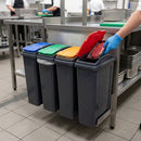 25-litre Lift Bin with Coloured Lid – Slimline Waste Segregation