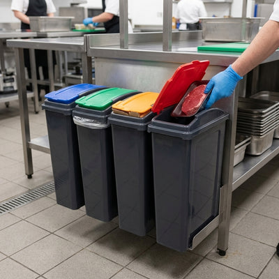 25-litre Lift Bin with Coloured Lid – Slimline Waste Segregation