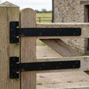 18" Heavy Tee Hinge, Black Finish, Pair