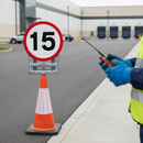 Dark Gray 15mph Quick-Fit Sign Face Diagram 670 - High Visibility Safety Sign