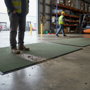 Dim Gray Heavy Duty Scraper Mat - Green for Medium to Heavy Traffic