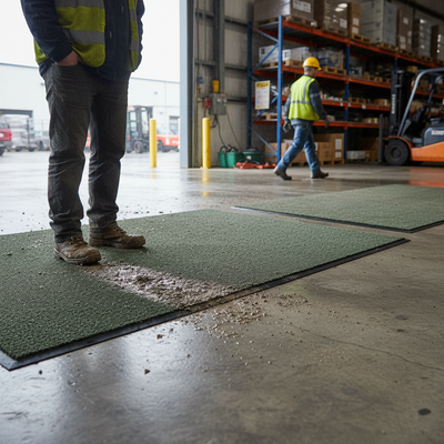Heavy Duty Scraper Mat - Green for Medium to Heavy Traffic