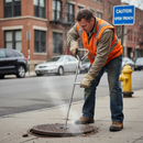 Rosy Brown Premium 20" Manhole Lifting Key - Heavy Duty Steel Construction
