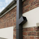 72x72mm Flush Joint Downpipe Branches — 92.5° & 112.5° — RAL 7022 / 112.5 Degrees (in use)