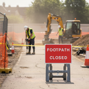 Rosy Brown Footpath Closed Quick-Fit Sign Face for Pedestrian Safety
