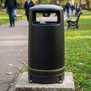 100 Litre Outdoor Litter Bin with Lockable Lid and Galvanised Liner