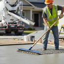 Dark Gray Premium Concrete Rake with 5ft Wooden Handle for Efficient Levelling