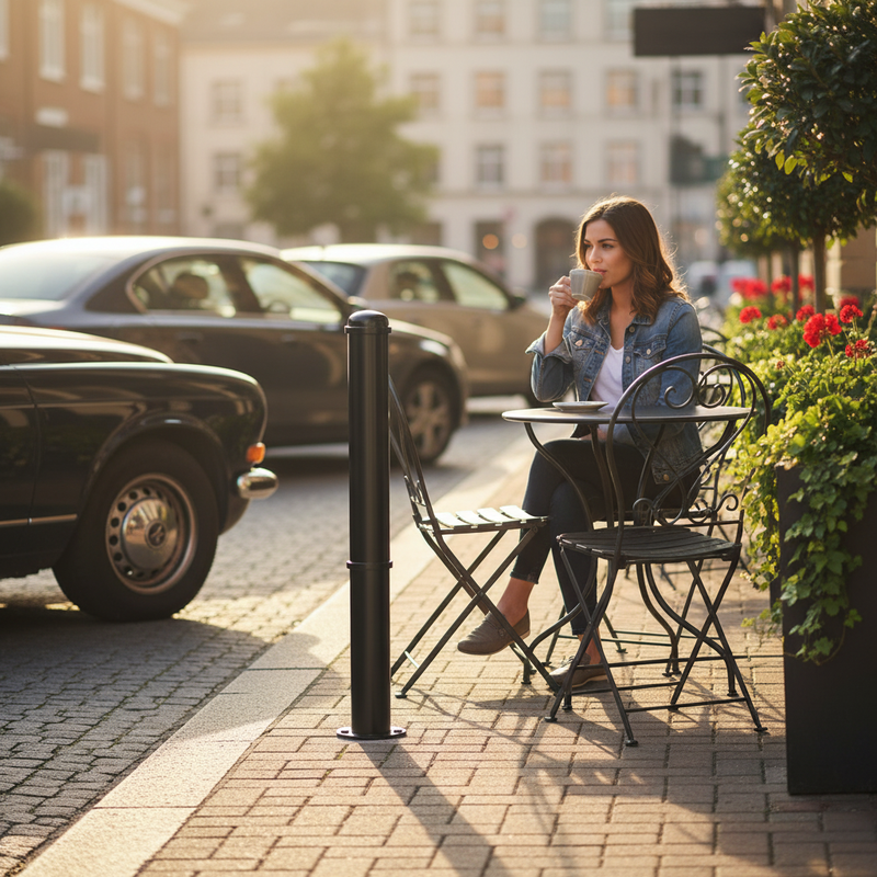 Dark Olive Green Premium Ornamental Bollard - 114mm Diameter, 900mm Tall