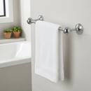 Gray Premium Chrome Towel Rail End Hanging Bracket - Heavy Duty Support