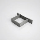 Aluminium Downpipe Clip 72×72mm with 5mm Wall Spacing — RAL 7037