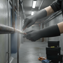 Dim Gray Premium Neoprene Chemical-Resistant Gloves for Cold Weather - Box of 12