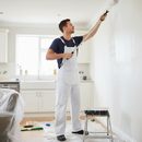 Light Gray Premium Cotton Drill Bib and Brace with Multiple Pockets - White