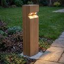 Double LED Lighting Oak Bollard – 0.75W Twin LED Path Light