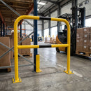 1000 x 1000mm floor mounting steel hoop guard yellow/black