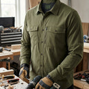 Khaki Green Long Sleeve Quick Dry Work Shirt with UPF 50+