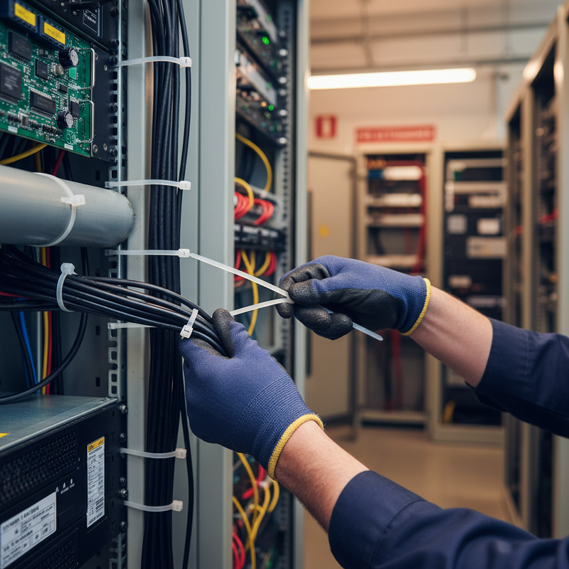 Dark Slate Gray Premium White Cable Ties 450 X 4.8mm (Pack of 100) - Heavy Duty