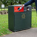 Double Recycling Bin 224 Litre – Glass Fibre Composite