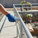 Light Gray Premium Galvanised Handrail Connector 38mm Diameter with Grooves for Secure Installation