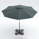 2.5m parasol with weighted base, UV resistant polyester (view 2)