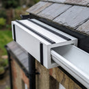 Aluminium Coping Fixing/Joint Brackets 1500mm Centres — RAL 9016 (in use)