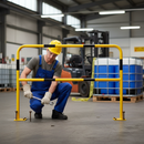 Dim Gray Premium Light-Duty Steel Hoop Guards for Warehouse Safety